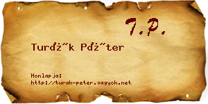 Turák Péter névjegykártya